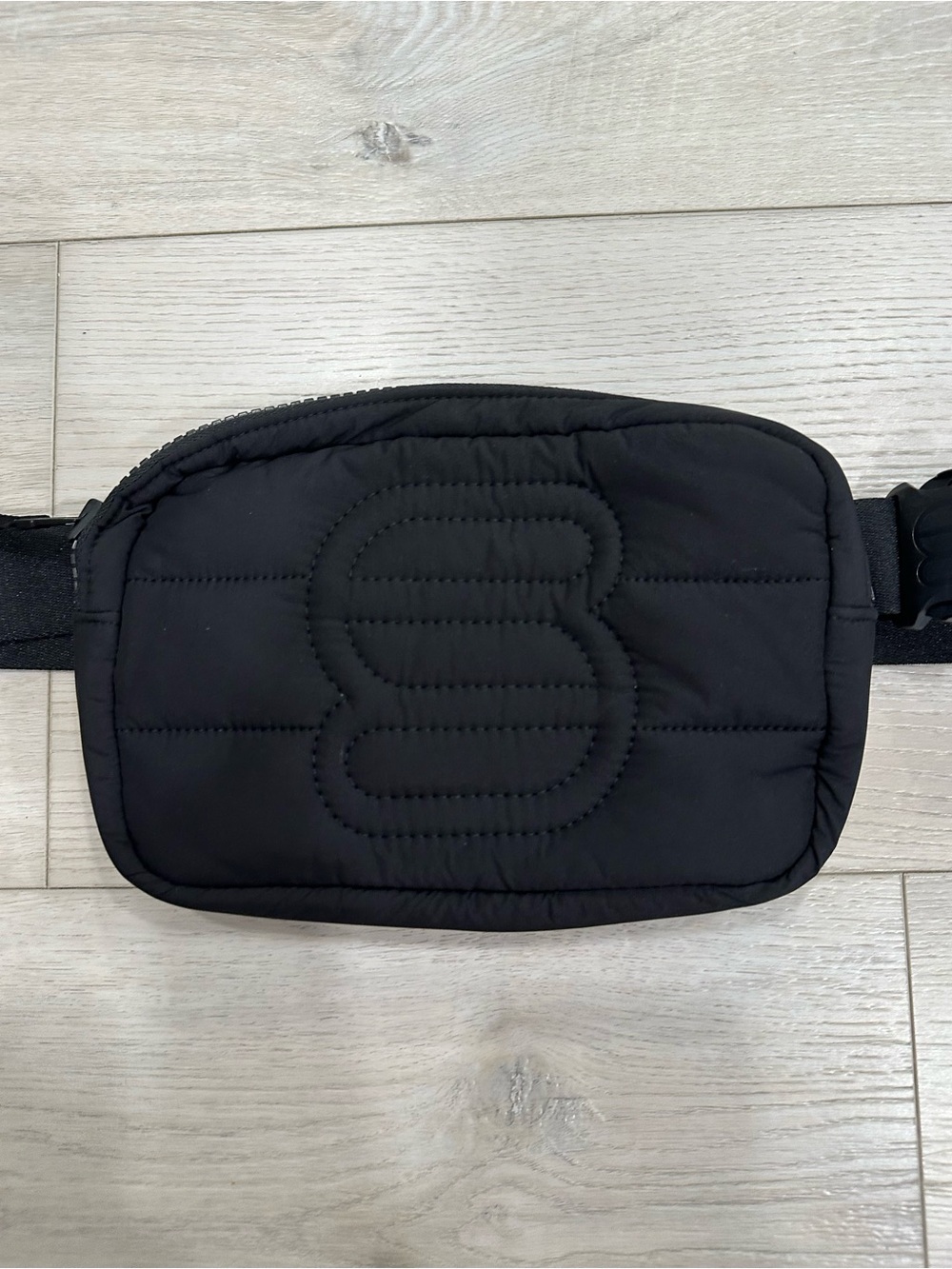 The Super Puff Black Quilted Belt Bag Waist Fanny Pack